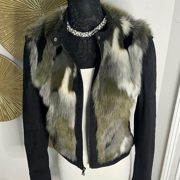 .**BCBGMaxAzria Dimitri Faux Fur Jacket** - Picture 3 of 6